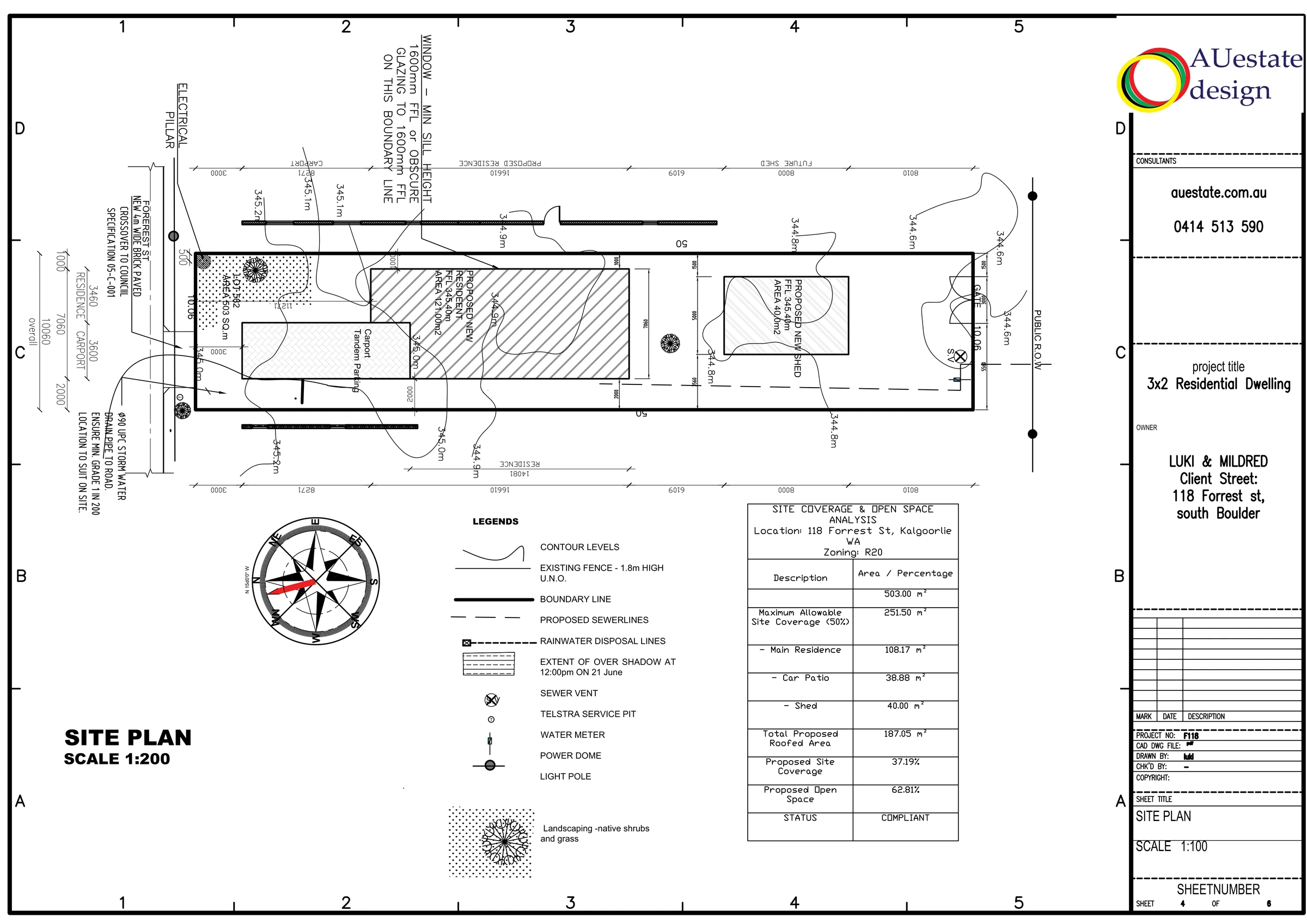 Kalgoorlie family home – sheet 1 of 1