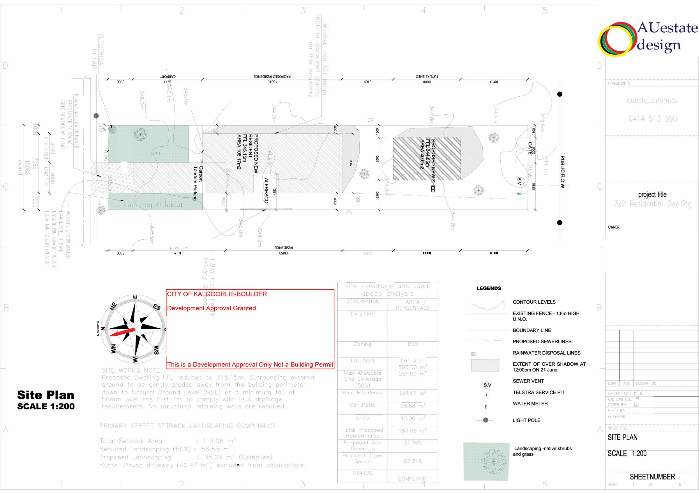 AUestate Portfolio - 3x2 Residential Dwelling (1) – sheet 1 of 5